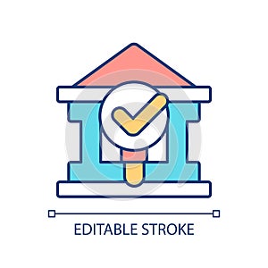 Customizable centralization linear icon photo