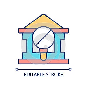 Customizable decentralization linear icon