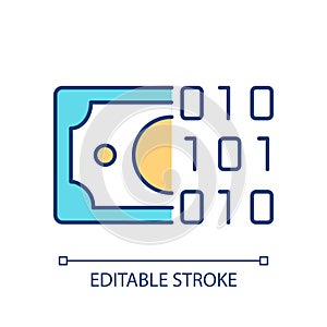 Customizable evade sanctions linear icon
