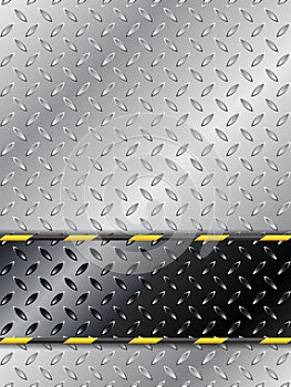 Customizable industrial background design with metallic plate