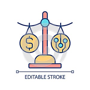 Customizable stablecoins linear icon