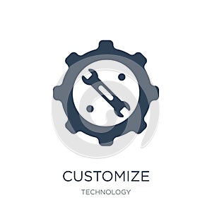 customize icon in trendy design style. customize icon isolated on white background. customize vector icon simple and modern flat