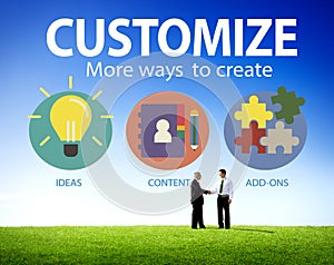 Customize Ideas Identity Individuality Innovation Personalize Co