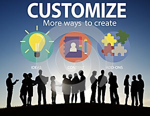 Customize Ideas Identity Individuality Innovation Personalize Co