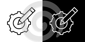 Customize thin line vector icon set