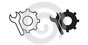 Customize thin line vector icon set