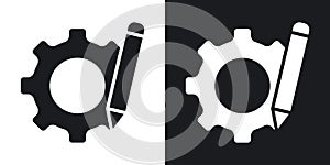 Customize thin line vector icon set