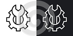 Customize thin line vector icon set