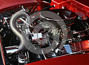 Customized car engine photo