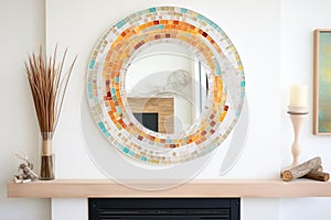 customizing a plain mirror with a mosaic