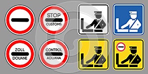 Customs and boundary icons