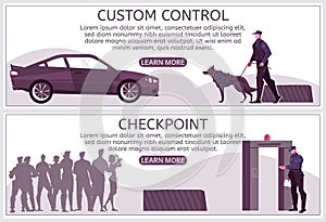 Customs Checkpoint Horizontal Banners