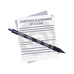 Customs Clearance Illustration
