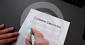 Customs Clearance And Import Duty Concept