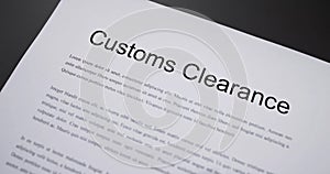 Customs Clearance And Import Duty Concept