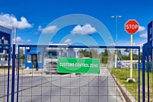 Customs clearance warning sign