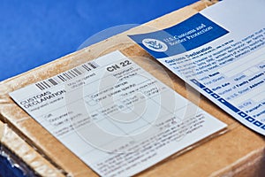 Customs declaration concept