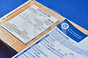 Customs declaration concept