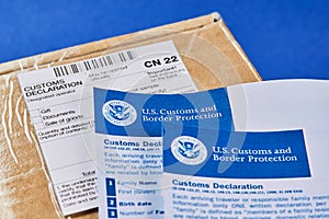 Customs declaration concept