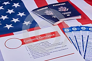 Customs declaration concept