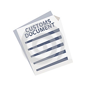 Customs Document Icon