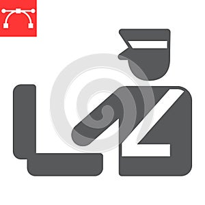 Customs inspection glyph icon