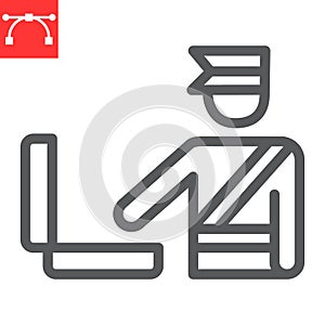 Customs inspection line icon