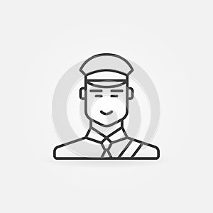 Customs officer or inspector icon