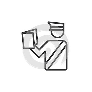 Customs Officer line icon