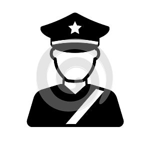 Customs officer silhouette icon. Clipart image