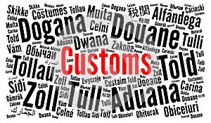 Customs word cloud in different languages