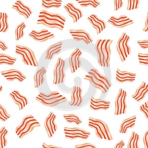 Cut Bacon Seamless Pattern