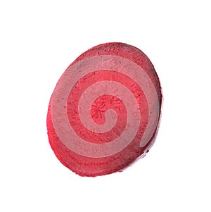 Cut boiled red beet on background