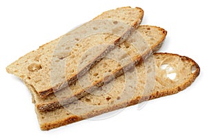 The cut bread