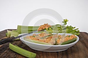 Celery with pimento cheese
