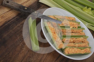 Celery with pimento cheese