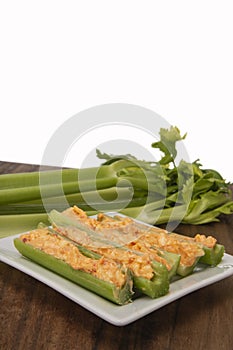 Celery with pimento cheese