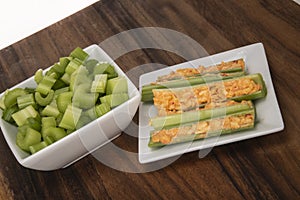Celery with pimento cheese