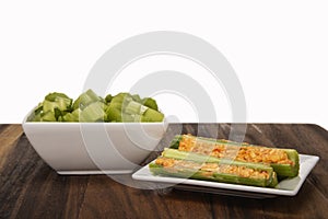 Celery with pimento cheese