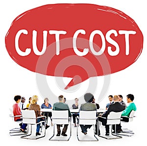 Cut Cost Reduce Recession Deficit Economy FInance Concept