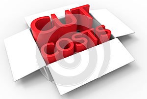 Cut costs concept