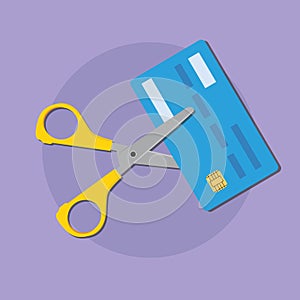 Cut credit card use scissors for better finance condition