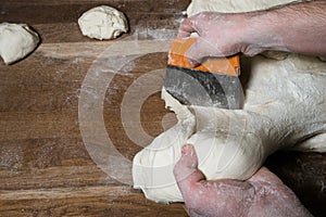 Cut dough dumpling bread cooking process