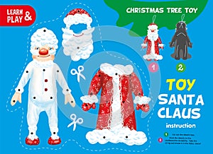Cut and Glue Paper Christmas Tree Toy Element