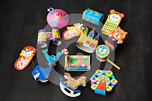 Cut and glue the paper Kids crafts activity. Children art game. Create toys yourself. Birthday decor