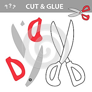 Cut and glue - Simple game for kids. Scissors. Restore the picture