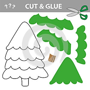 Cut and glue to create green Christmas tree