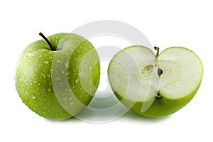 Cut green apple