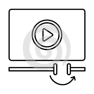 Cut  Half Glyph Style vector icon which can easily modify or edit photo
