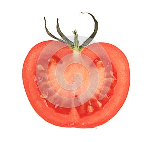 Cut half tomato.